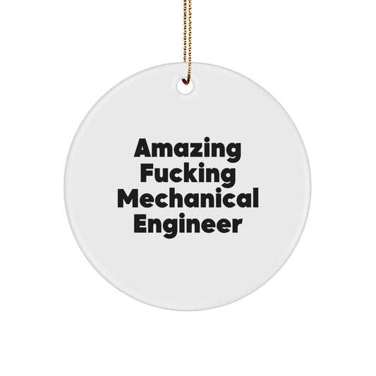 Mechanical Engineer Circle Ornament for Coworkers Christmas Unique Gift - Image 1