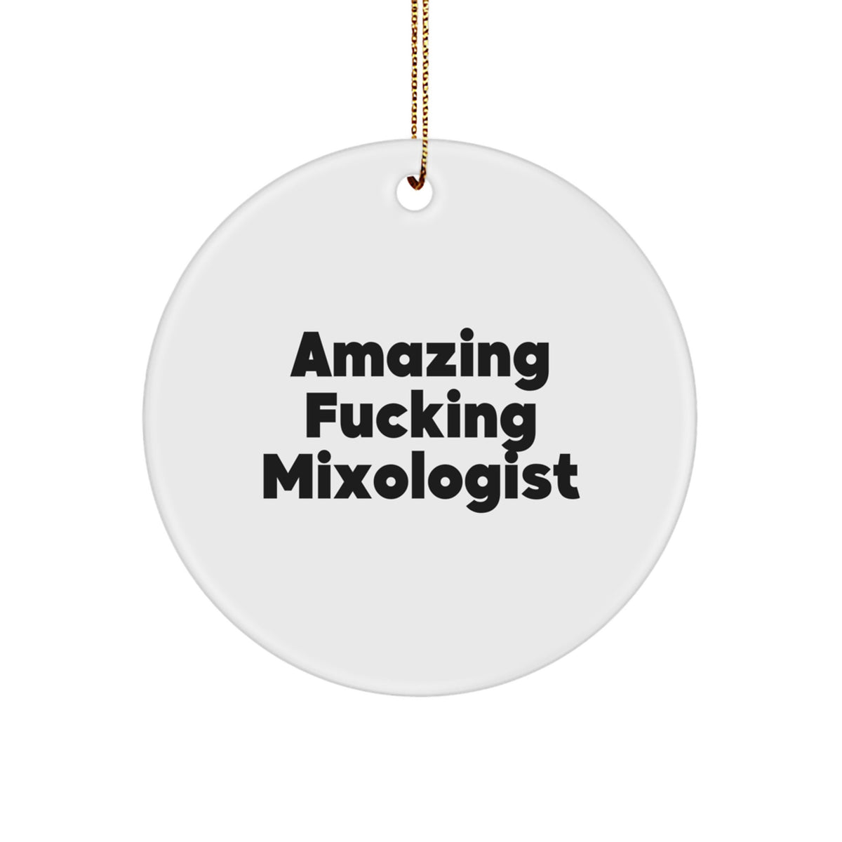 Kids Mixologist Christmas Ornament Gift Amazing F**king Mixologist - Image 1