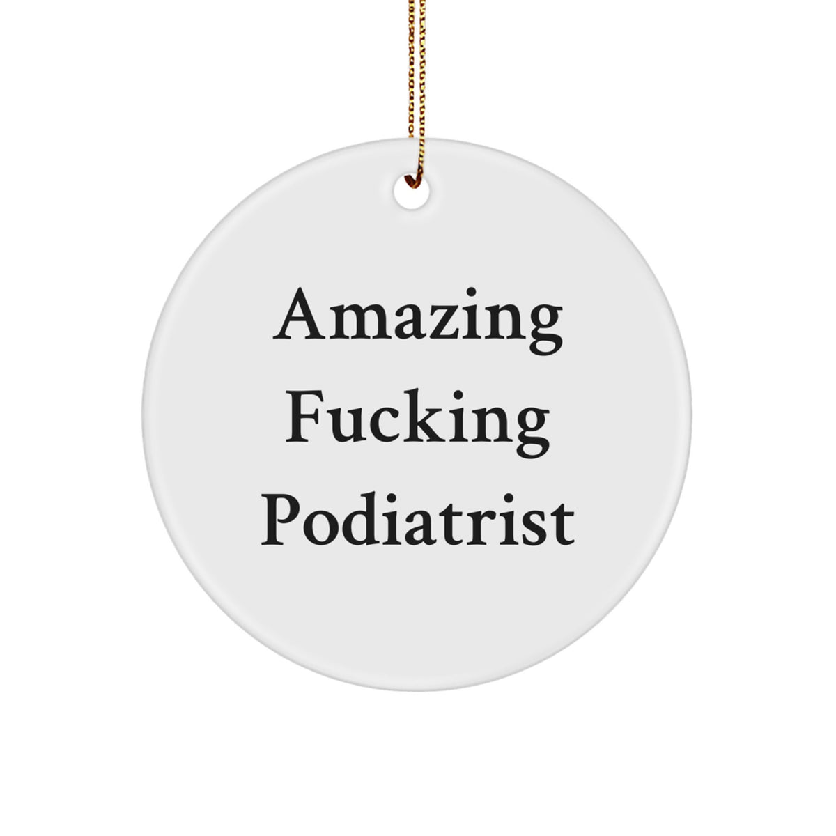 Podiatrist Treasure Circle Ornament for Family Christmas Gift - Image 1