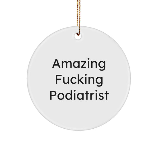 Podiatrist Favorite Circle Ornament for Kids Christmas Holiday Gift - Image 1