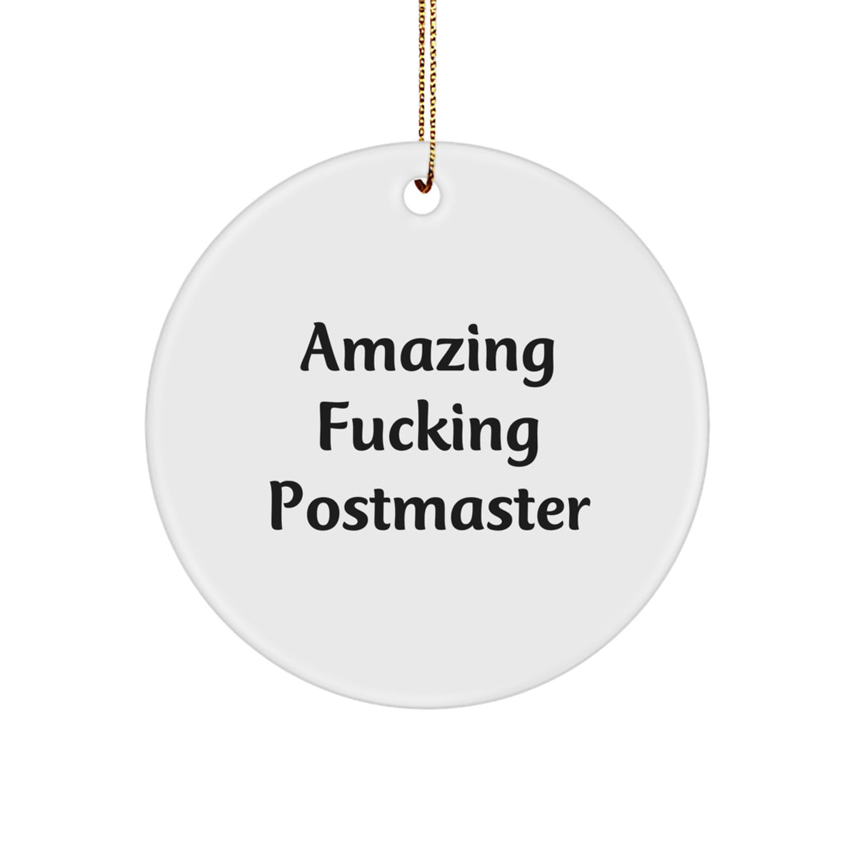Postmaster Circle Ornament Christmas Gift for Coworkers Idea Keepsake - Image 1