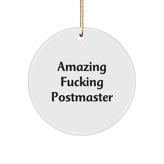 Postmaster Circle Ornament Christmas Gift for Coworkers Idea Keepsake - Image 1