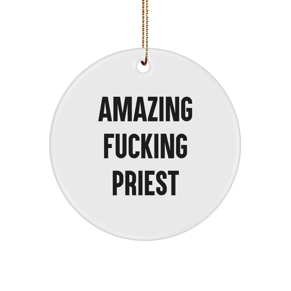 Priest Christmas Ornament Gift for Family - Treasure Amazing Fucking - Image 1