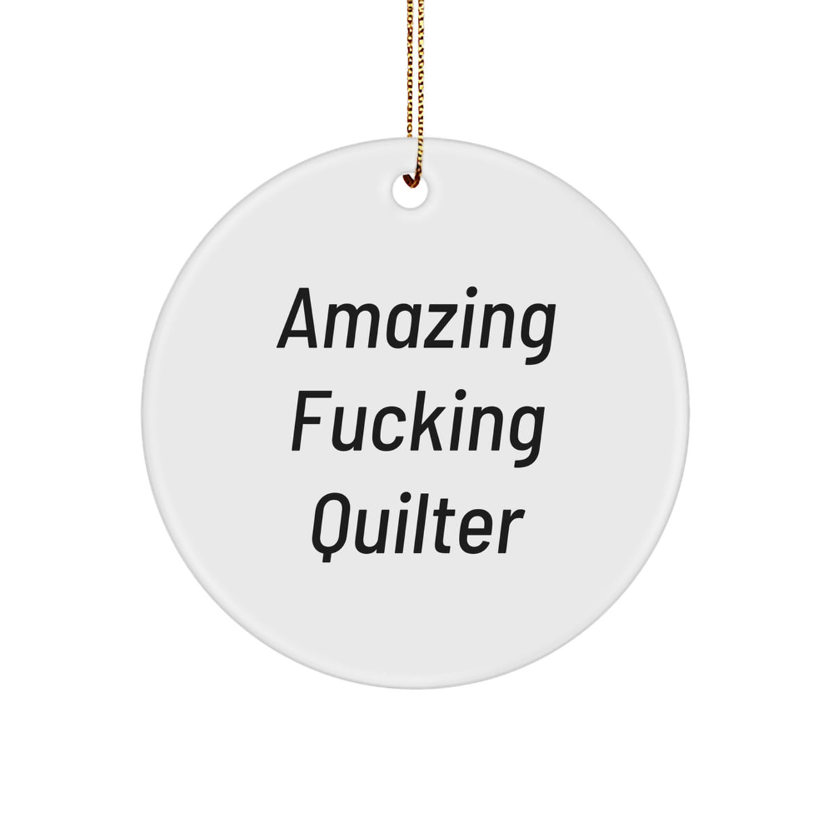Quilter Circle Ornament Keepsake Christmas Gift for Him Surprise - Image 1
