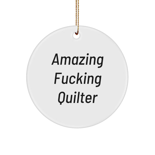 Quilter Circle Ornament Keepsake Christmas Gift for Him Surprise - Image 1