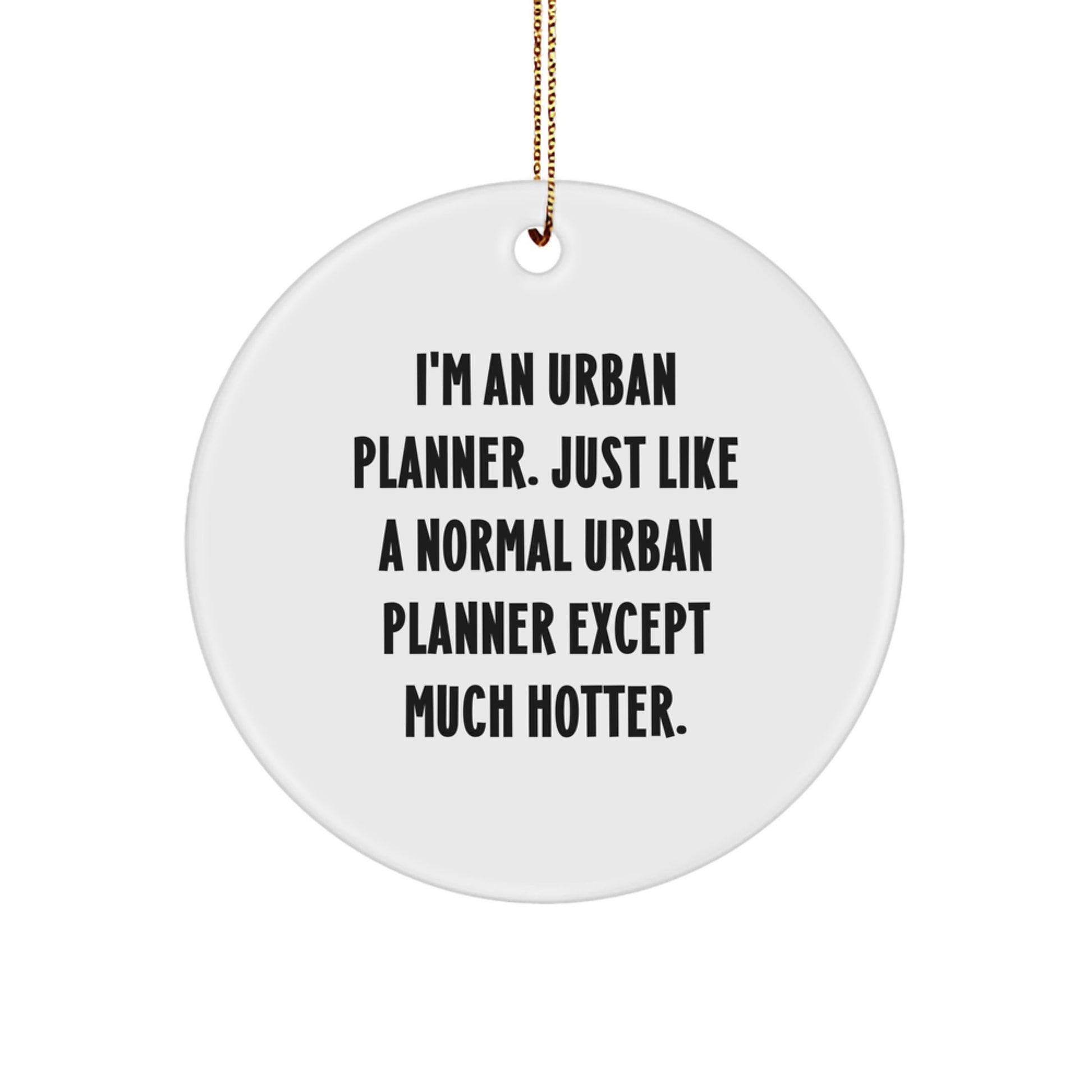 Urban Planner Gifts from Friends, Funny Circle Ornament for Christmas Unique Gifts - Image 1