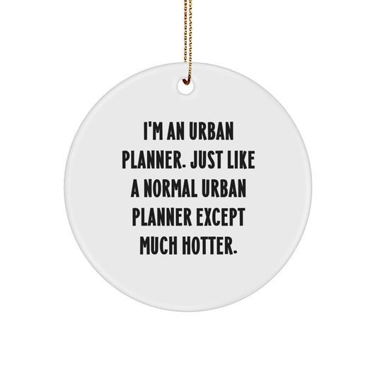 Urban Planner Gifts from Friends, Funny Circle Ornament for Christmas Unique Gifts - Image 1