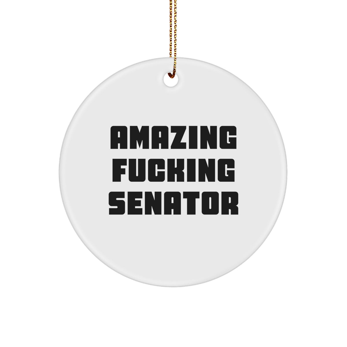 Bold Senator Keepsake Christmas Ornament for Him Gift - Image 1