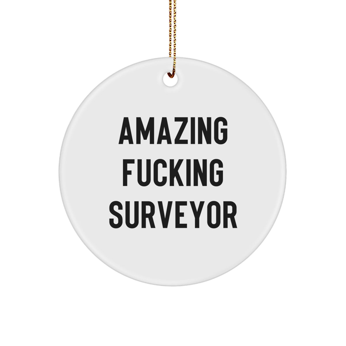Christmas Ornament Gift Amazing Fucking Surveyor Holiday Keepsake Idea - Image 1