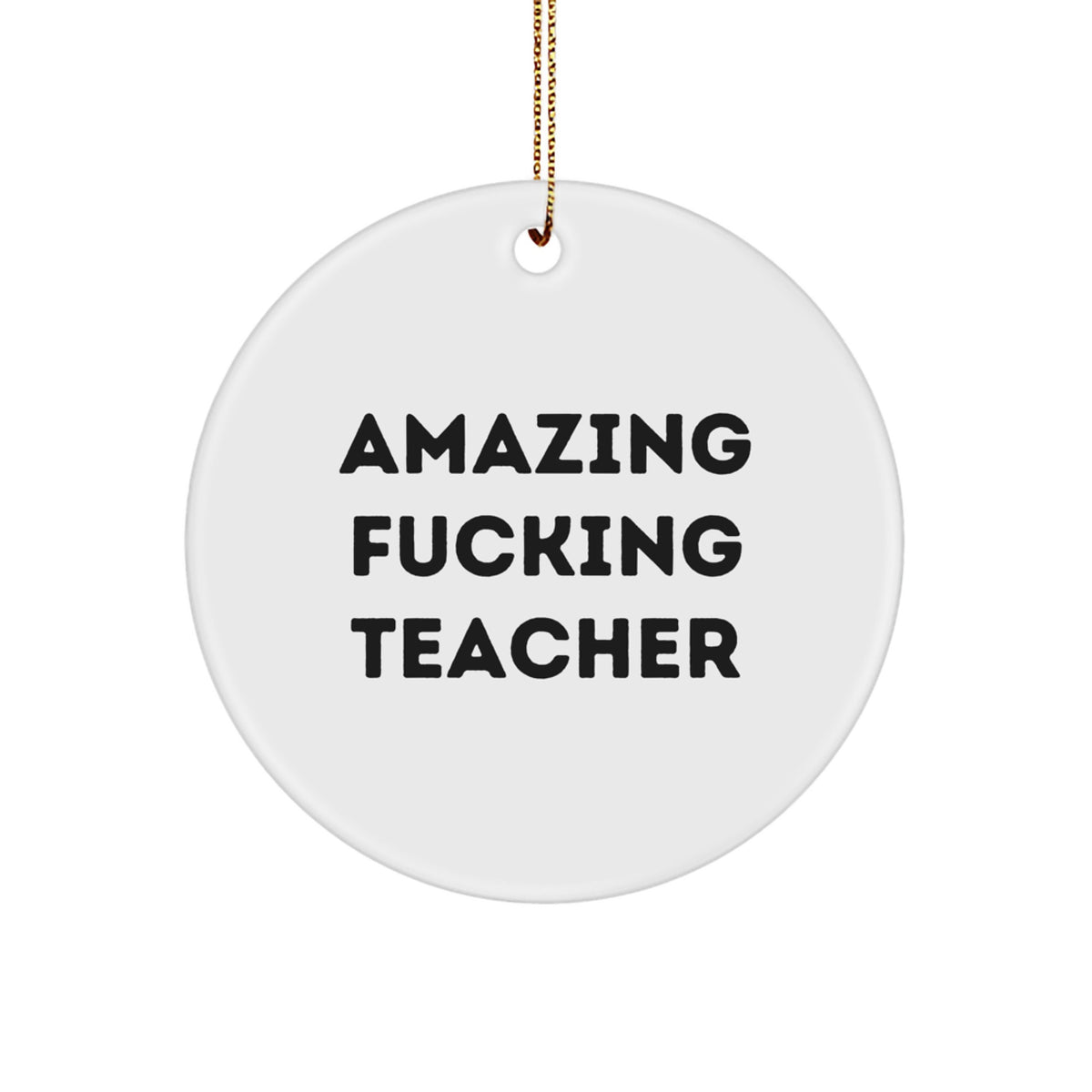 Amazing Teacher Keepsake Bright Vibrant Christmas Ornament for Him Gift - Image 1
