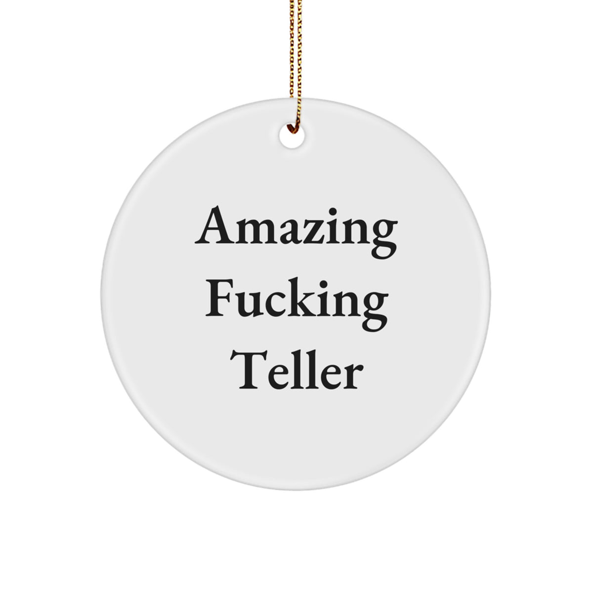 Christmas Gift for Her Teller Circle Ornament Present - Image 1
