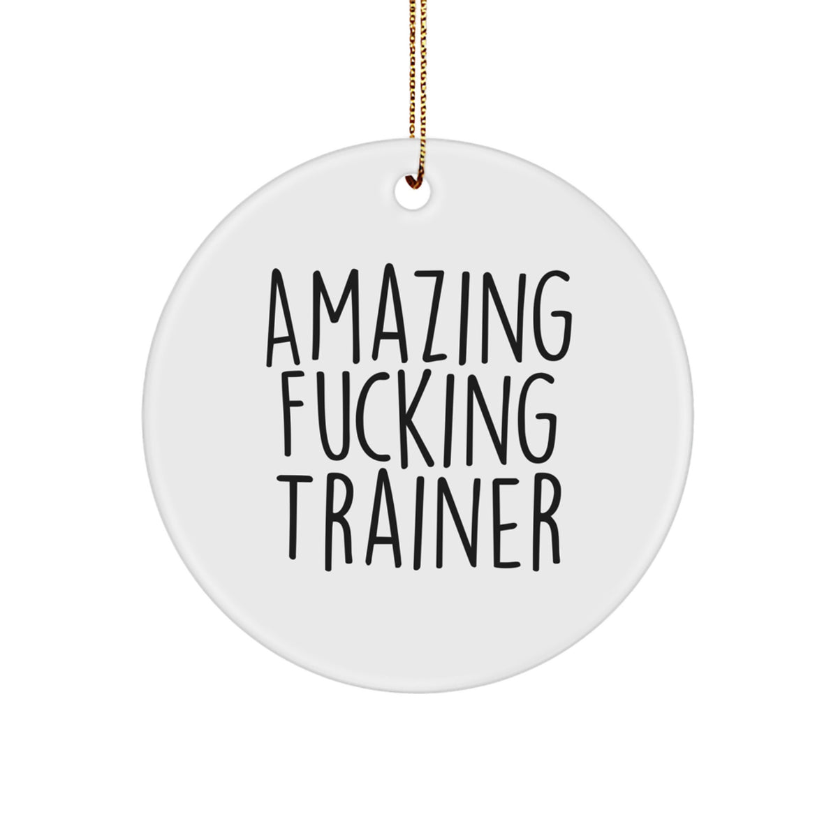 Christmas Ornament Gift for Family - Amazing Fucking Trainer Holiday - Image 1