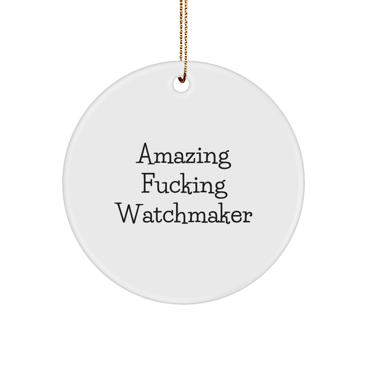 Watchmaker Treasure Circle Ornament for Family Christmas Holiday Gift - Image 1