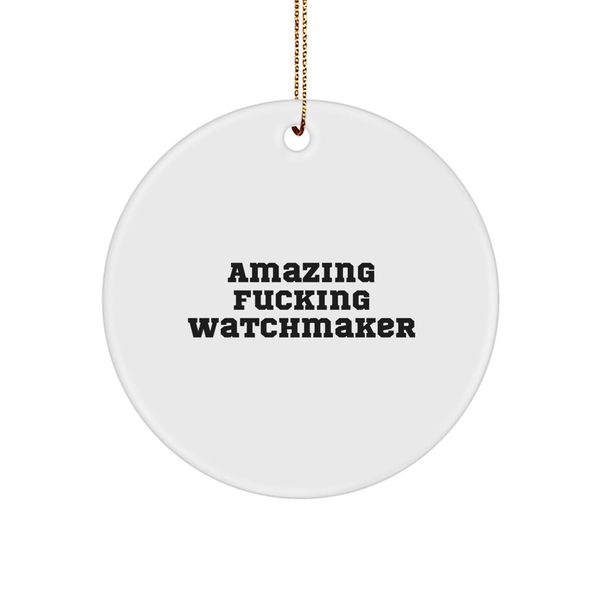 Watchmaker Circle Ornament for a Colleague Christmas Gift - Image 1