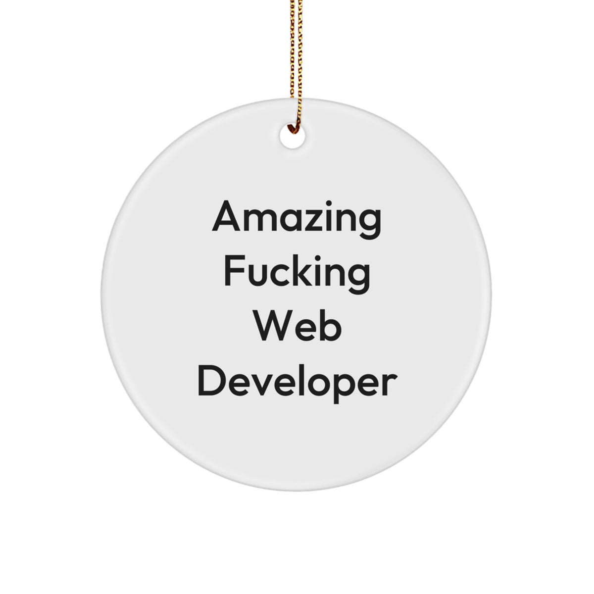 Wow Amazing Web Developer Circle Christmas Ornament for Happy Kids Gift - Image 1