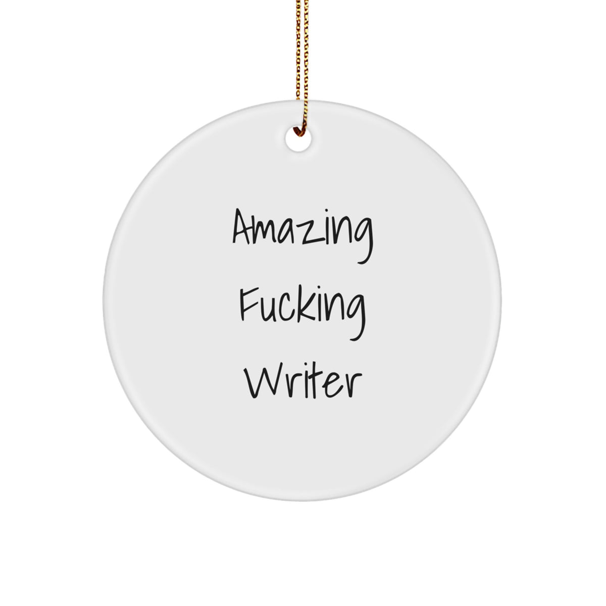 Christmas Gift for Her Writer Circle Ornament Present Bright Keepsake - Image 1