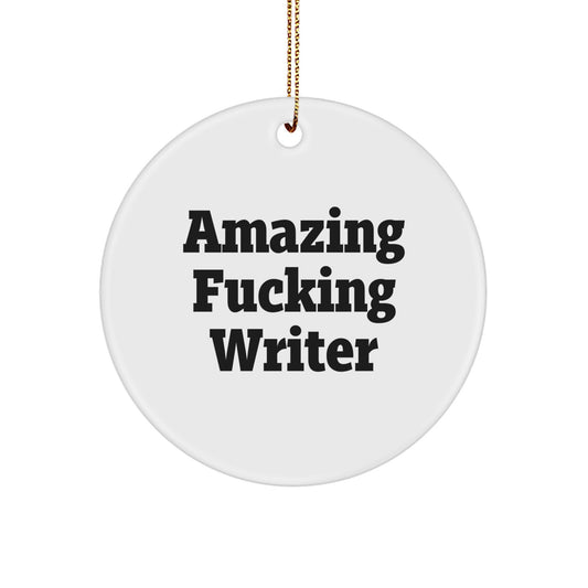 Bold Writer Circle Ornament Memento for Roommates – Christmas Gift - Image 1