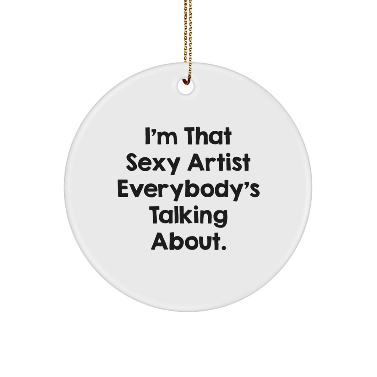 Artist Circle Ornament for Coworkers Idea Surprise Christmas Gift - Image 1