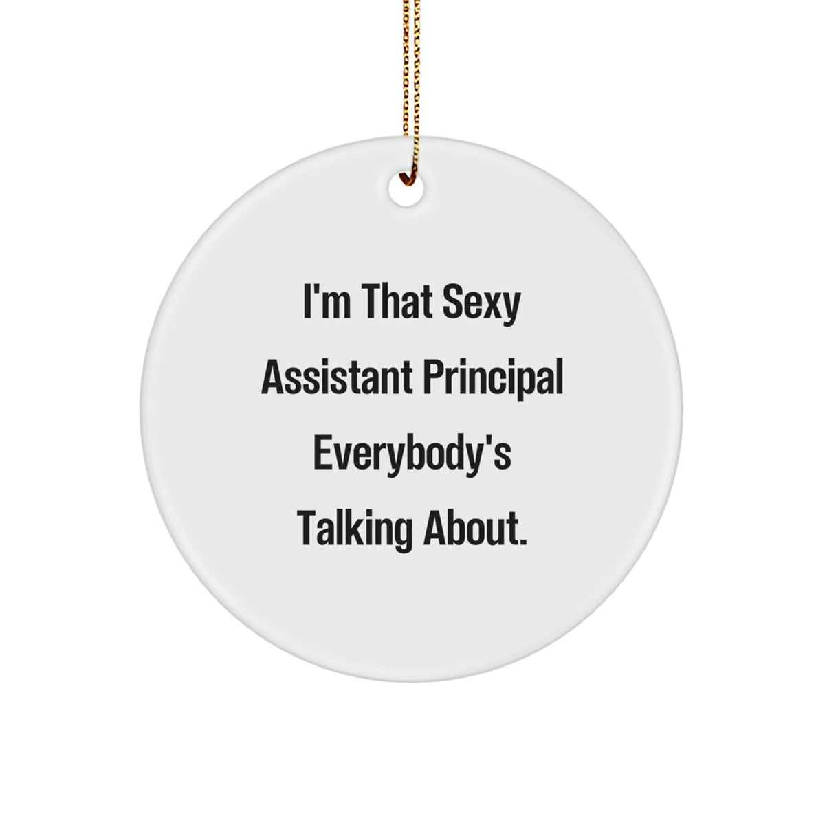 Playful Assistant Principal Christmas Ornament Gift for Friends - Image 1