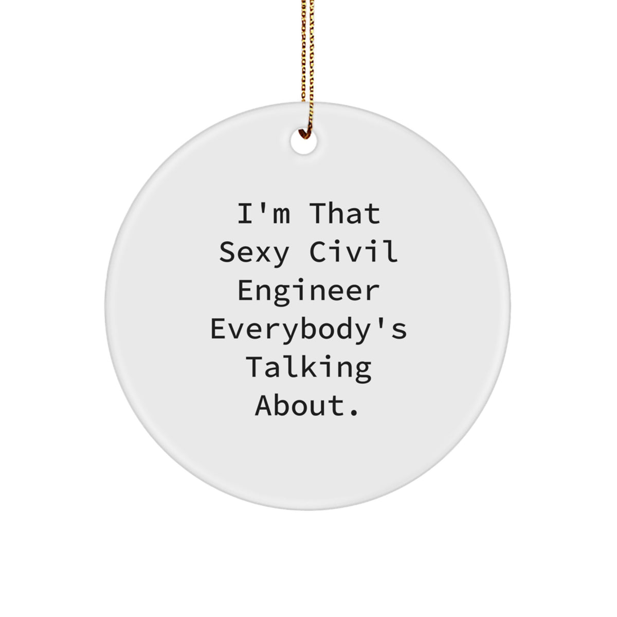 Christmas Gift for Her Civil Engineer Ornament Present Sublimated - Image 1