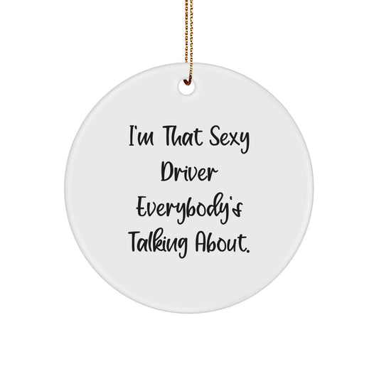 Favorite Driver Circle Ornament for Kids Christmas Bright Special Gift - Image 1