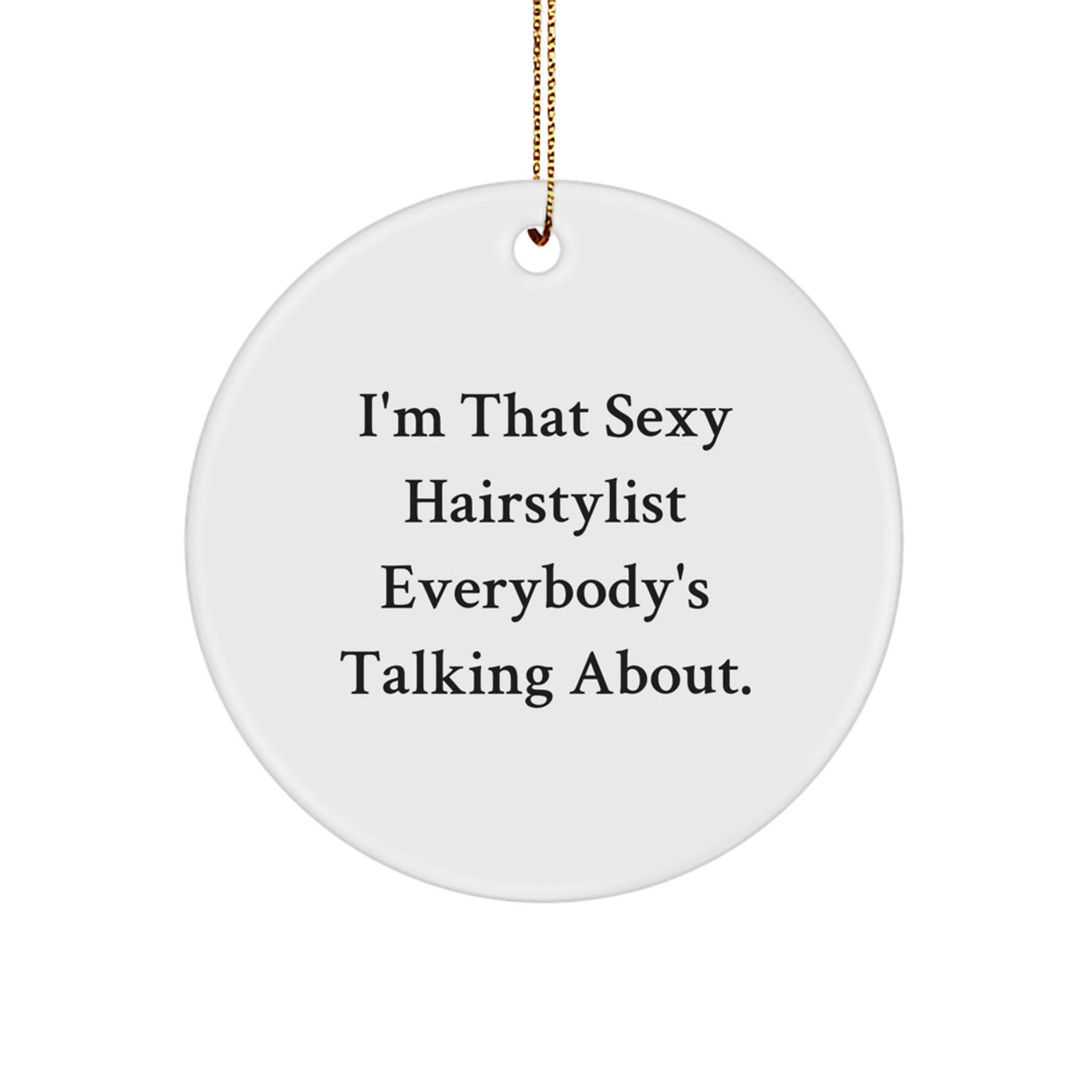 Hairstylist Circle Ornament Idea for Coworkers Christmas Gift - Image 1