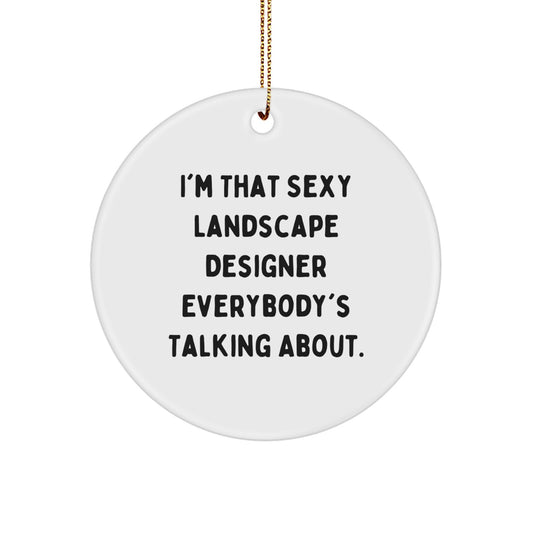 Christmas Ornament Gift for Coworkers - Sexy Landscape Designer Idea - Image 1