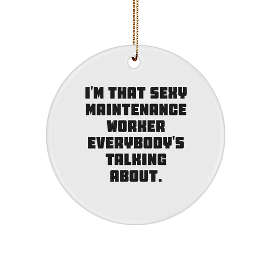 Novelty Christmas Ornament for Friends– Maintenance Worker Keepsake Gift - Image 1
