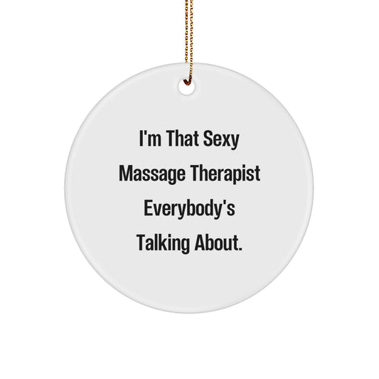 Christmas Ornament Gift for Family A Playful Massage Therapist Treasure - Image 1