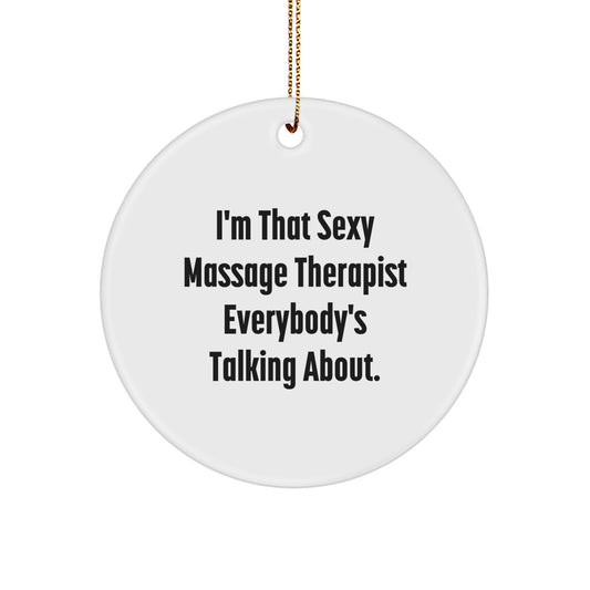 Bright Massage Therapist Favorite Christmas Ornament for Kids Gift - Image 1