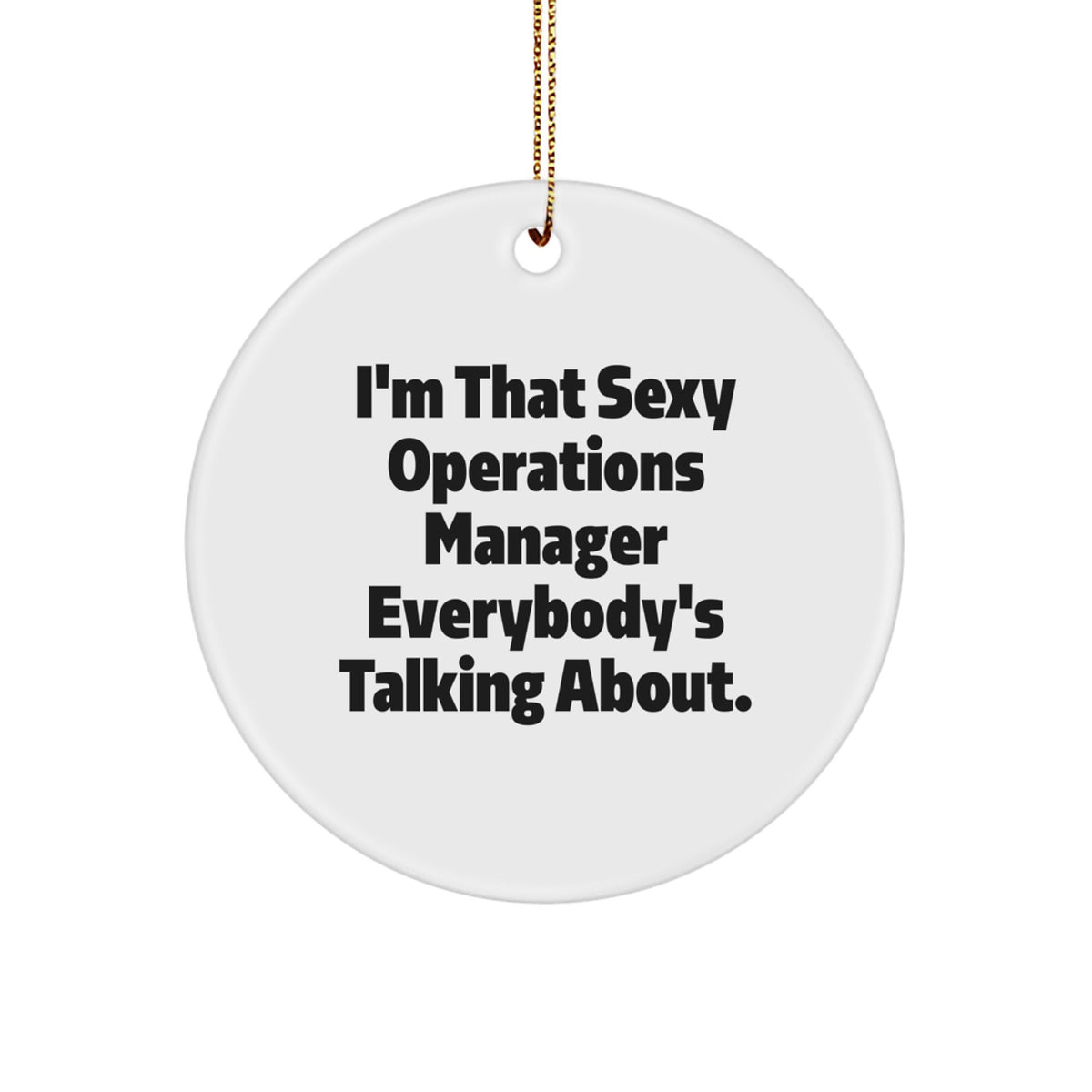 Christmas Gift Surprise Operations Manager Circle Ornament for Teens - Image 1