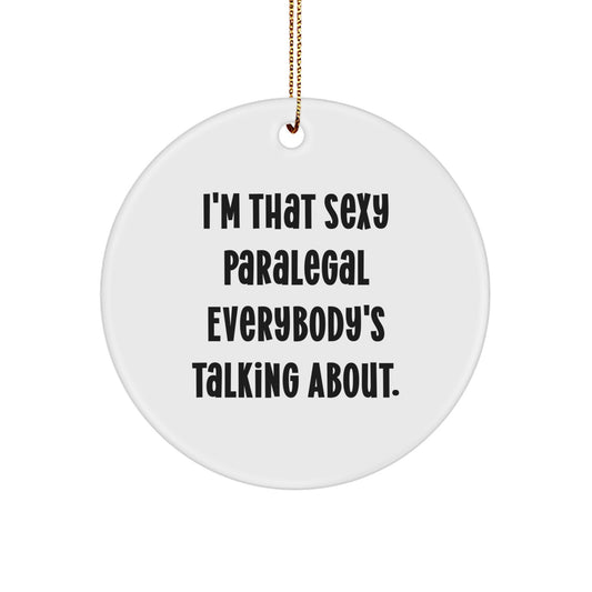 Christmas Ornament Gift for Family Confident Paralegal Treasure - Image 1