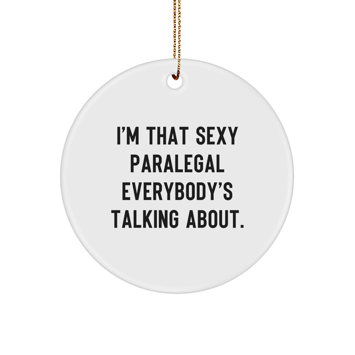 Paralegal Circle Ornament Idea for Coworkers Christmas Gift - Image 1