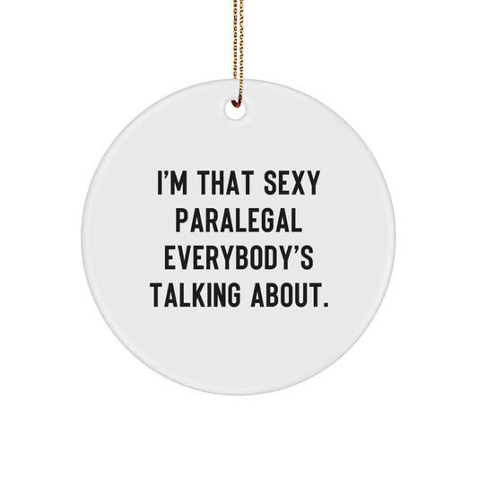 Paralegal Circle Ornament Idea for Coworkers Christmas Gift - Image 1