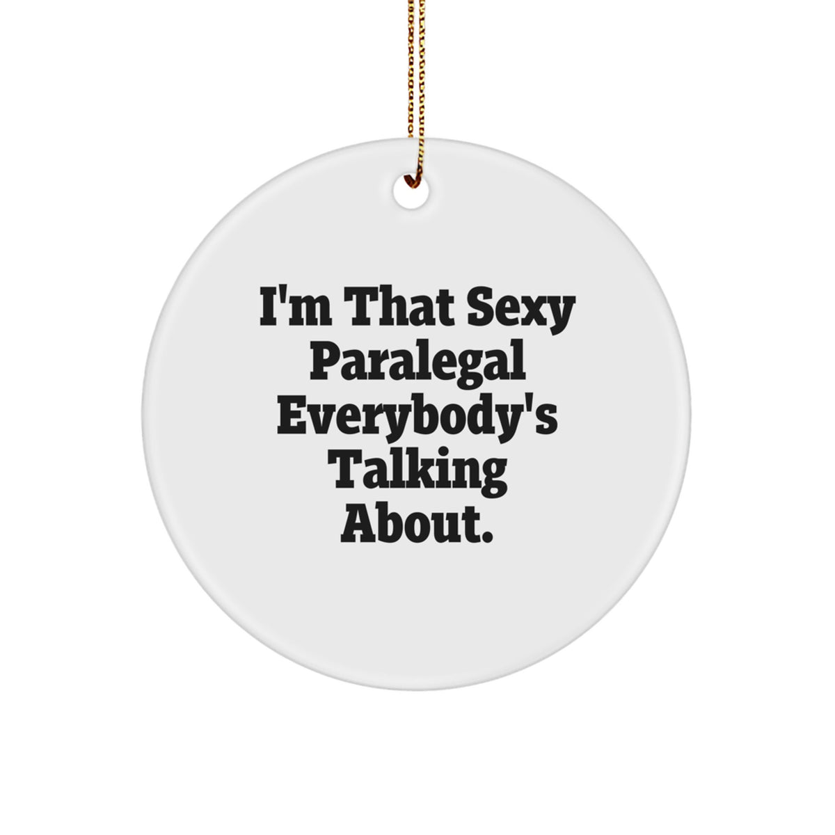 Christmas Gift for Teens Playful Paralegal Circle Ornament - Image 1