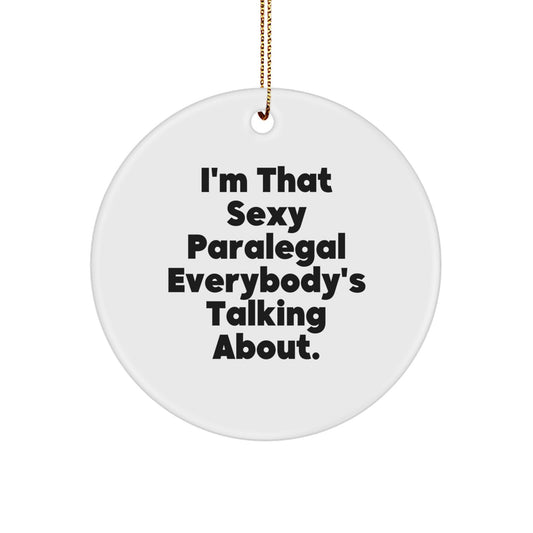 Charming Christmas Ornament Gift for Paralegals A Confident Statement - Image 1