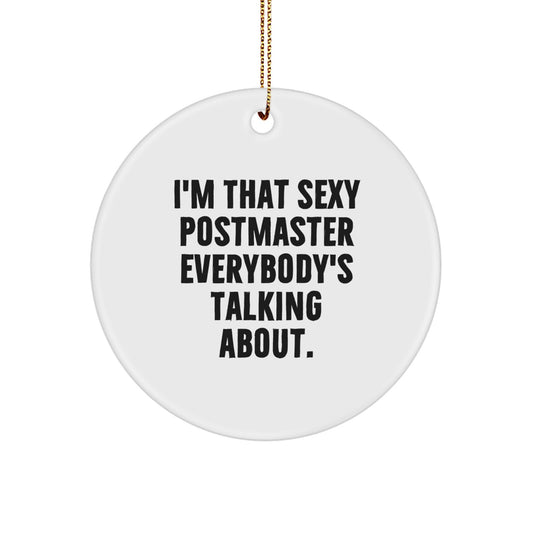 Christmas Gift Postmaster Circle Ornament for Teens Surprise - Image 1