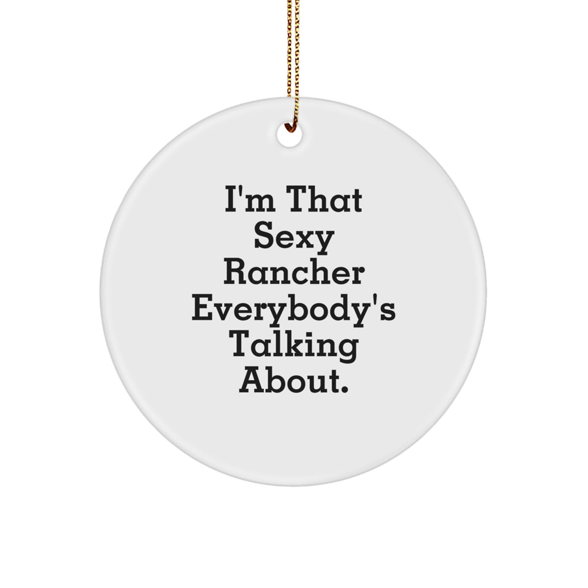 Collectible Christmas Ornament Playful Rancher Gift for Neighbors - Image 1
