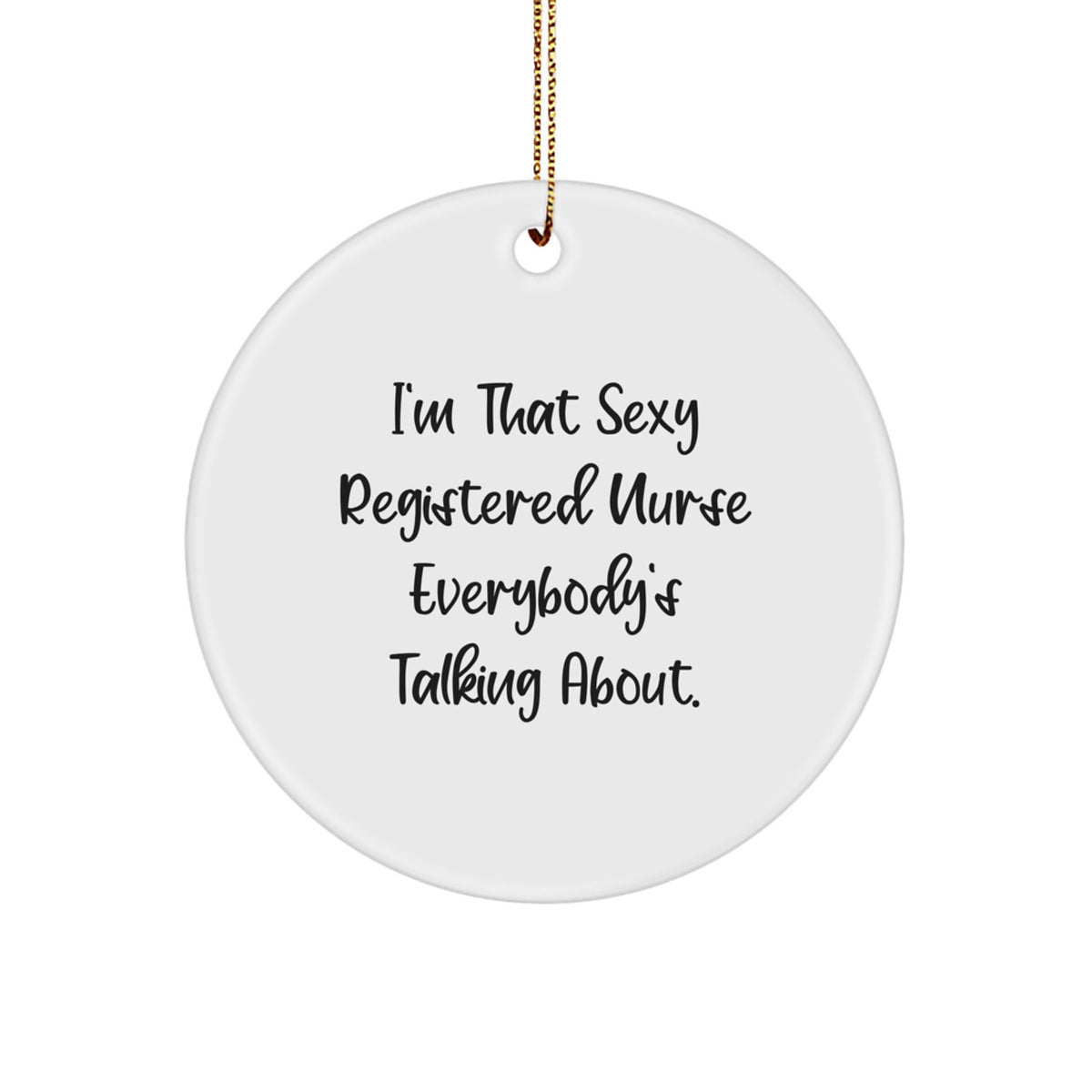 Christmas Gift Playful Registered Nurse Ornament for Her Present - Image 1