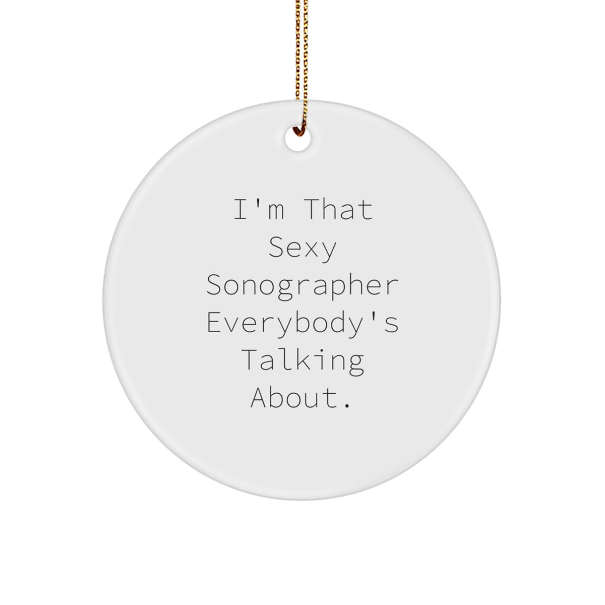 Christmas Gift Surprise Sonographer Circle Ornament for Teens - Image 1