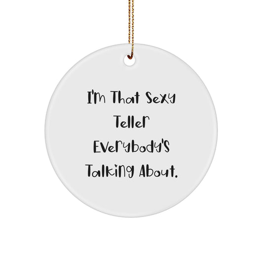 Teller Circle Ornament Keepsake for Him Holiday Bright Christmas Gift - Image 1