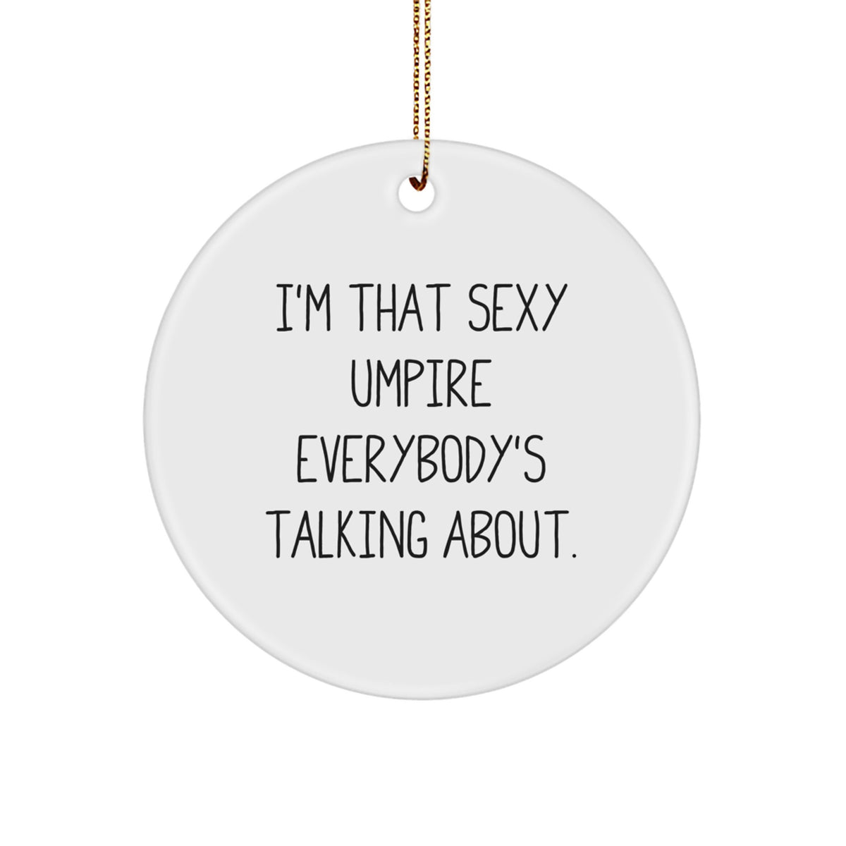 Christmas Gift Umpire Circle Ornament for Her Present - Image 1