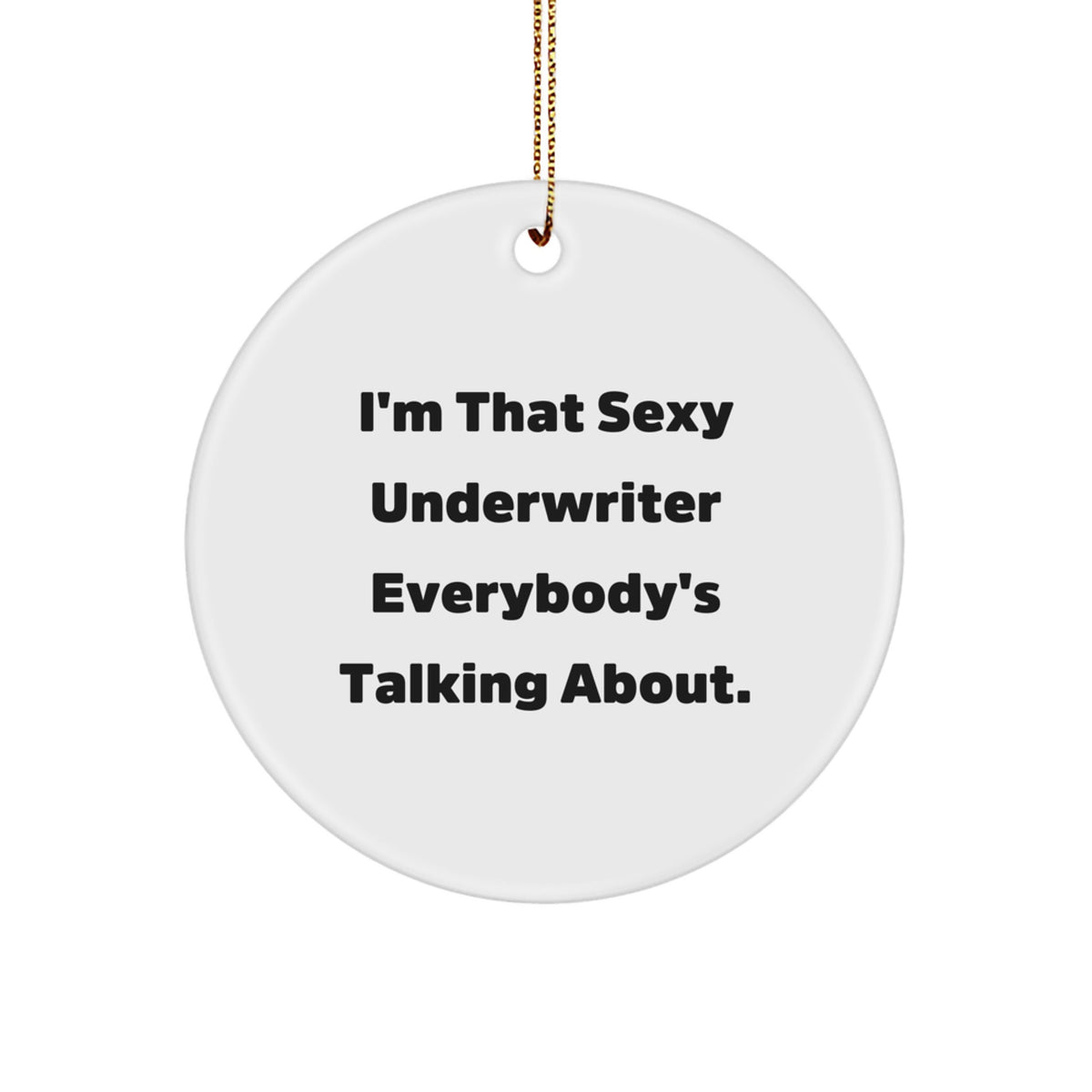 Christmas Gift Underwriter Circle Ornament for Her Present Bright Vivid - Image 1