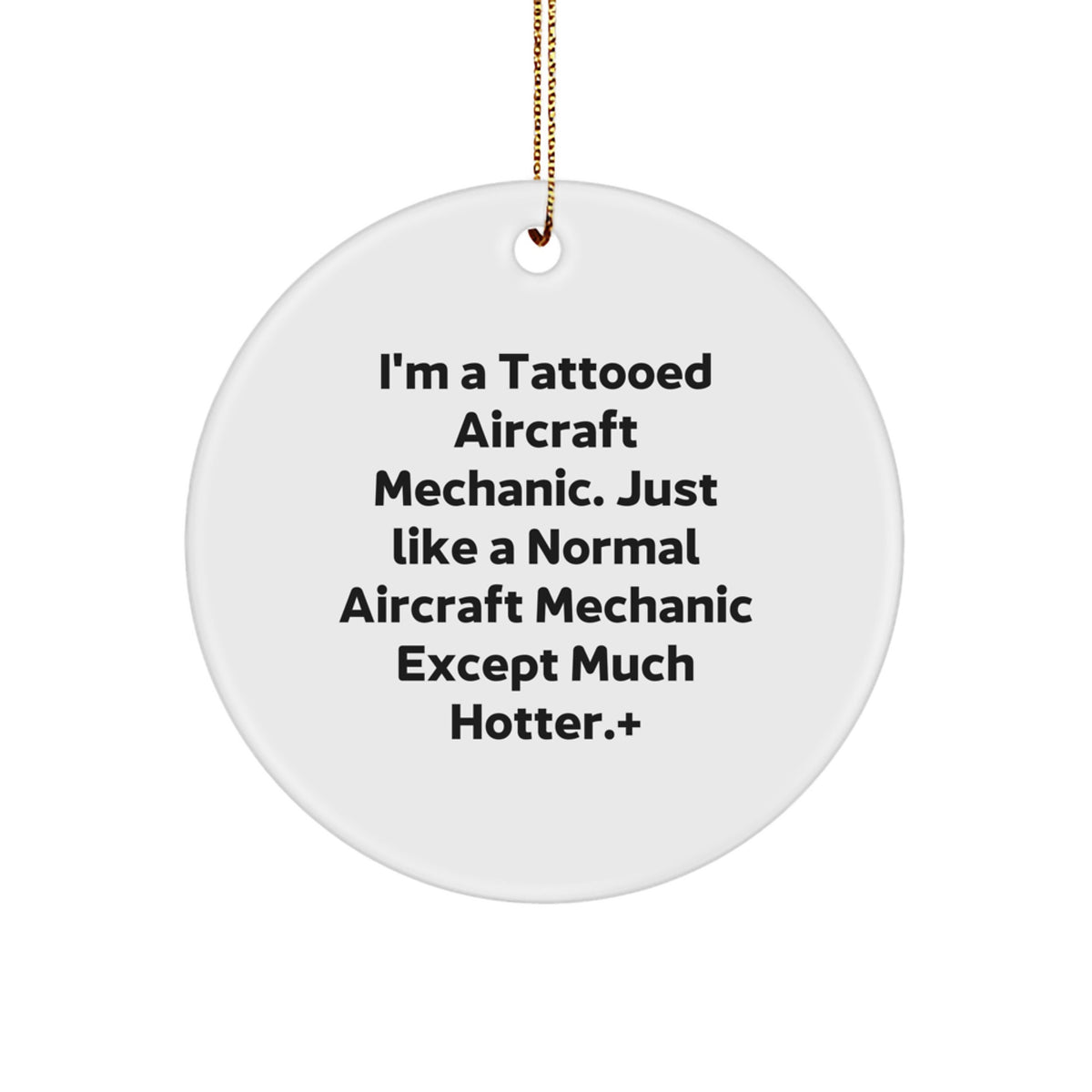 Christmas Gift Funny Tattooed Aircraft Mechanic Ornament for Kids - A - Image 1