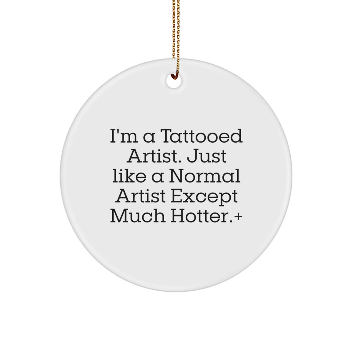 Bold Tattooed Artist Keepsake Christmas Gift Bright Ornament for Him - Image 1