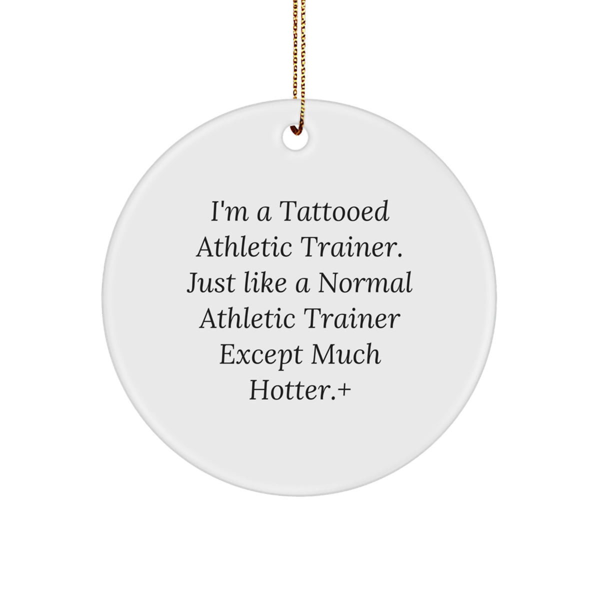 Athletic Trainer Circle Ornament Idea for Coworkers Christmas Gift - Image 1