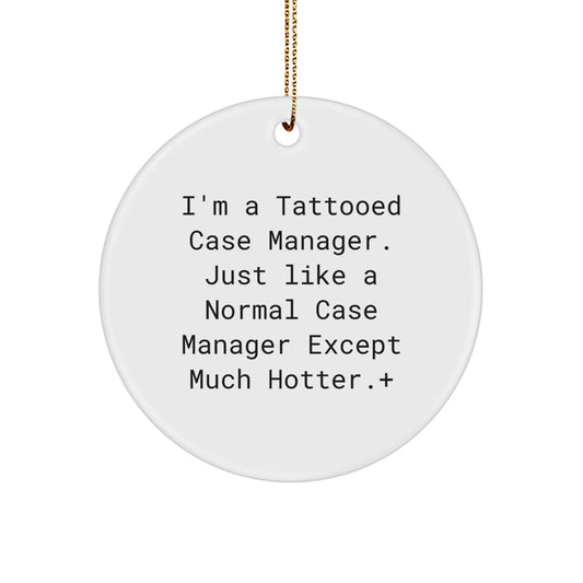 Case Manager Circle Ornament Christmas Gift for Coworkers Idea - Image 1