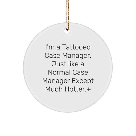 Christmas Ornament Gift for Family A Tattooed Case Manager's Treasure - Image 1