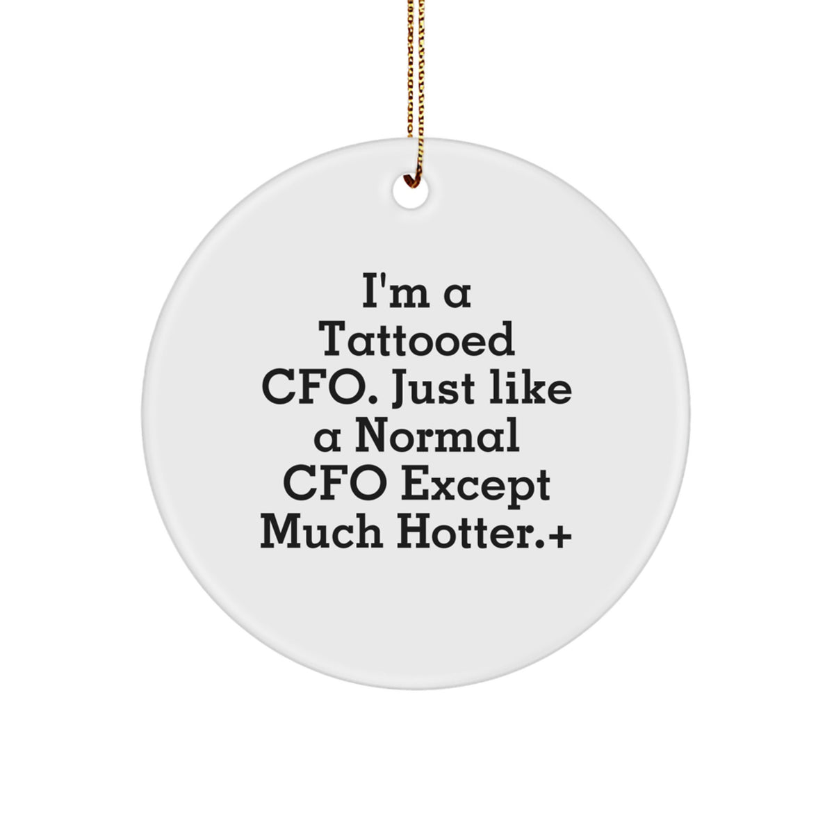 Christmas Ornament Gift for Coworkers - Tattooed Cfo Idea - A Humorous - Image 1