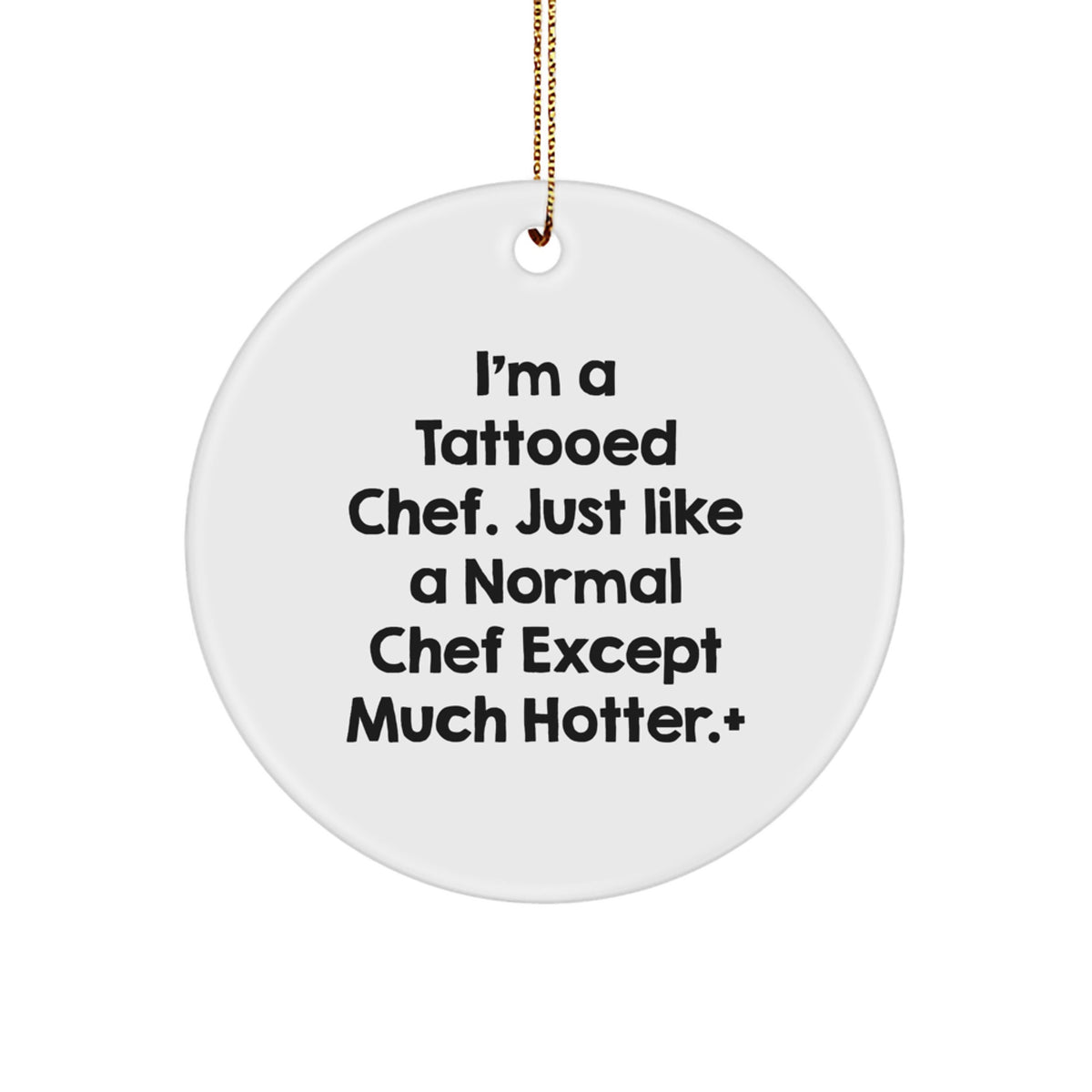 Chef Circle Christmas Ornament for a Best Friend Companion Keepsake Gift - Image 1